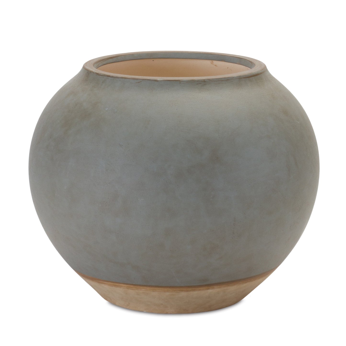 Two Tone Ceramic Vase 8.5"D