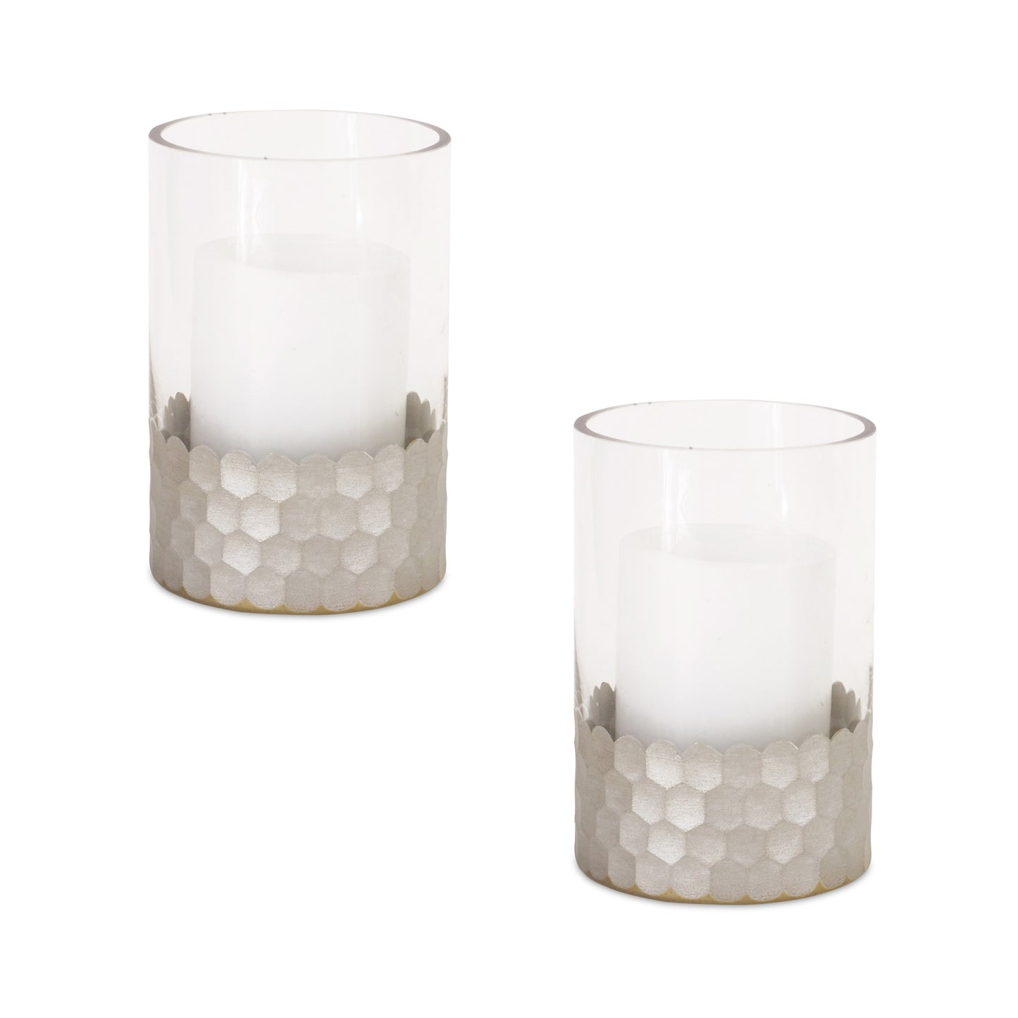 Candle Holder 4"Dx6"H Glass