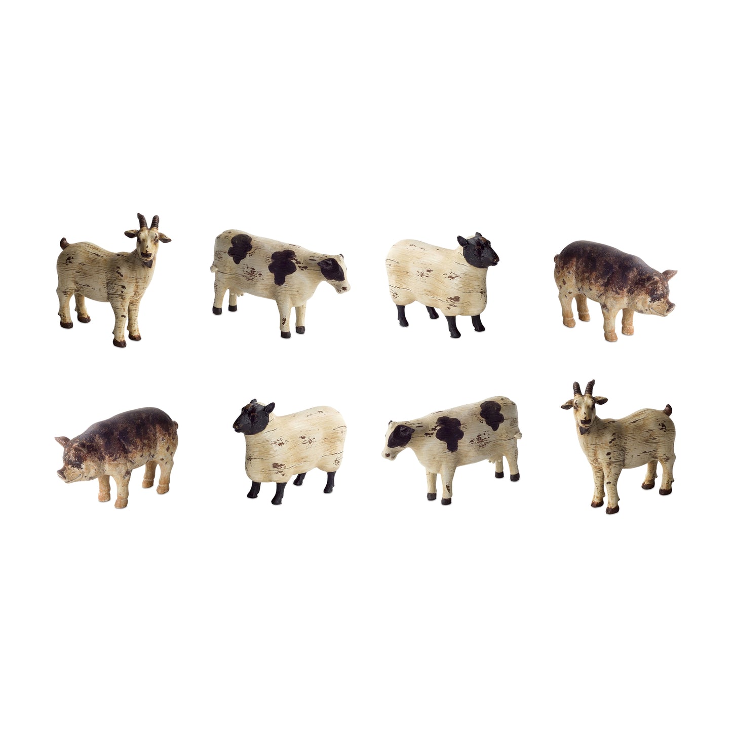 Rustic Farm Animal Figurine (Set of 8)