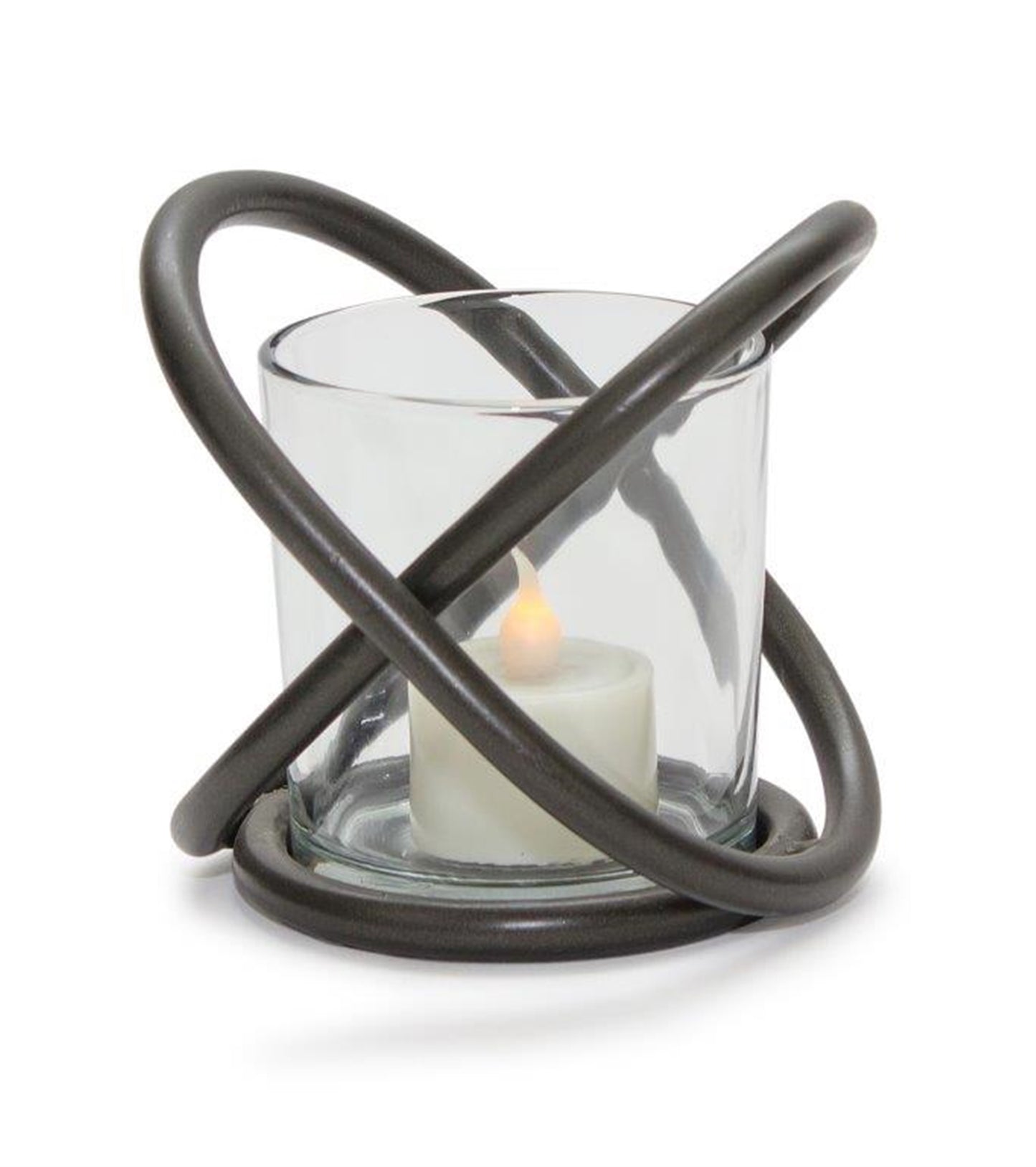 Votive Holder 4"H Metal/Glass