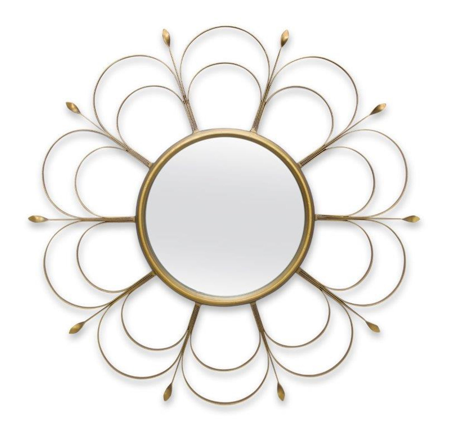 Art Deco Flower Wall Mirror 24"D