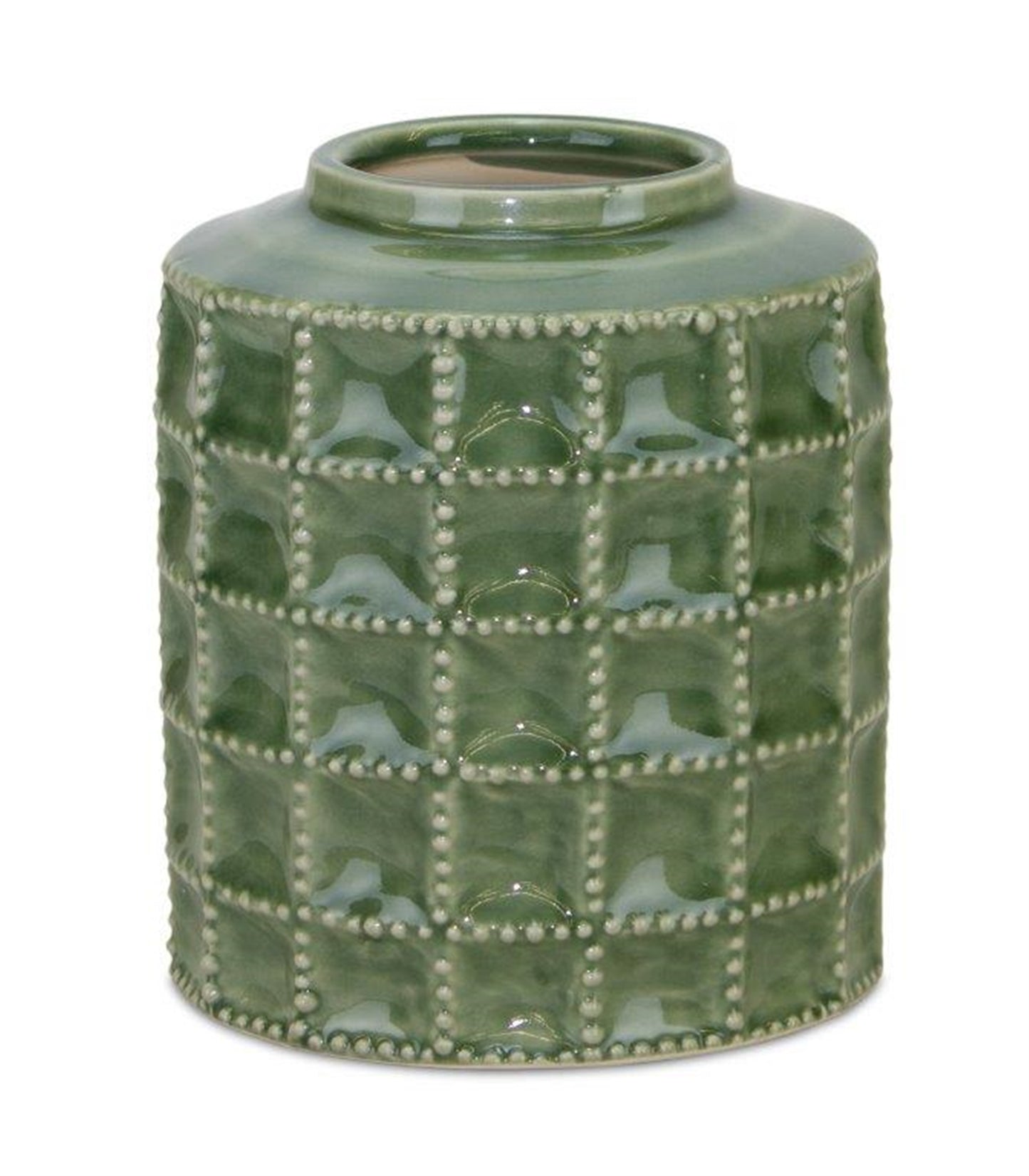 Sage Green Terra Cotta Vase 6.75"H