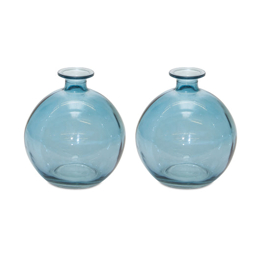 Glass Bubble Vase (Set of 2)