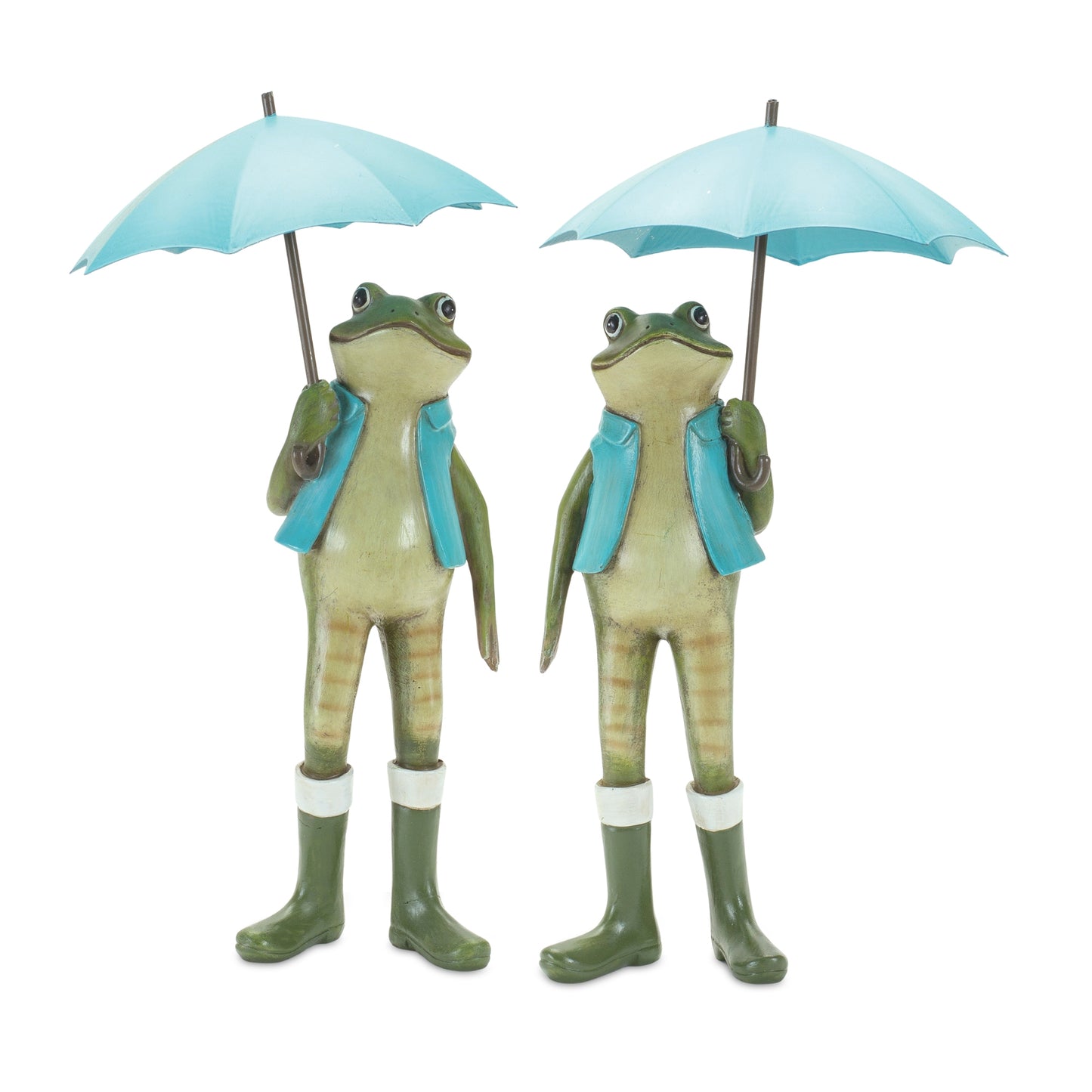 Frog w/Umbrella (2 Asst) 11"H Resin