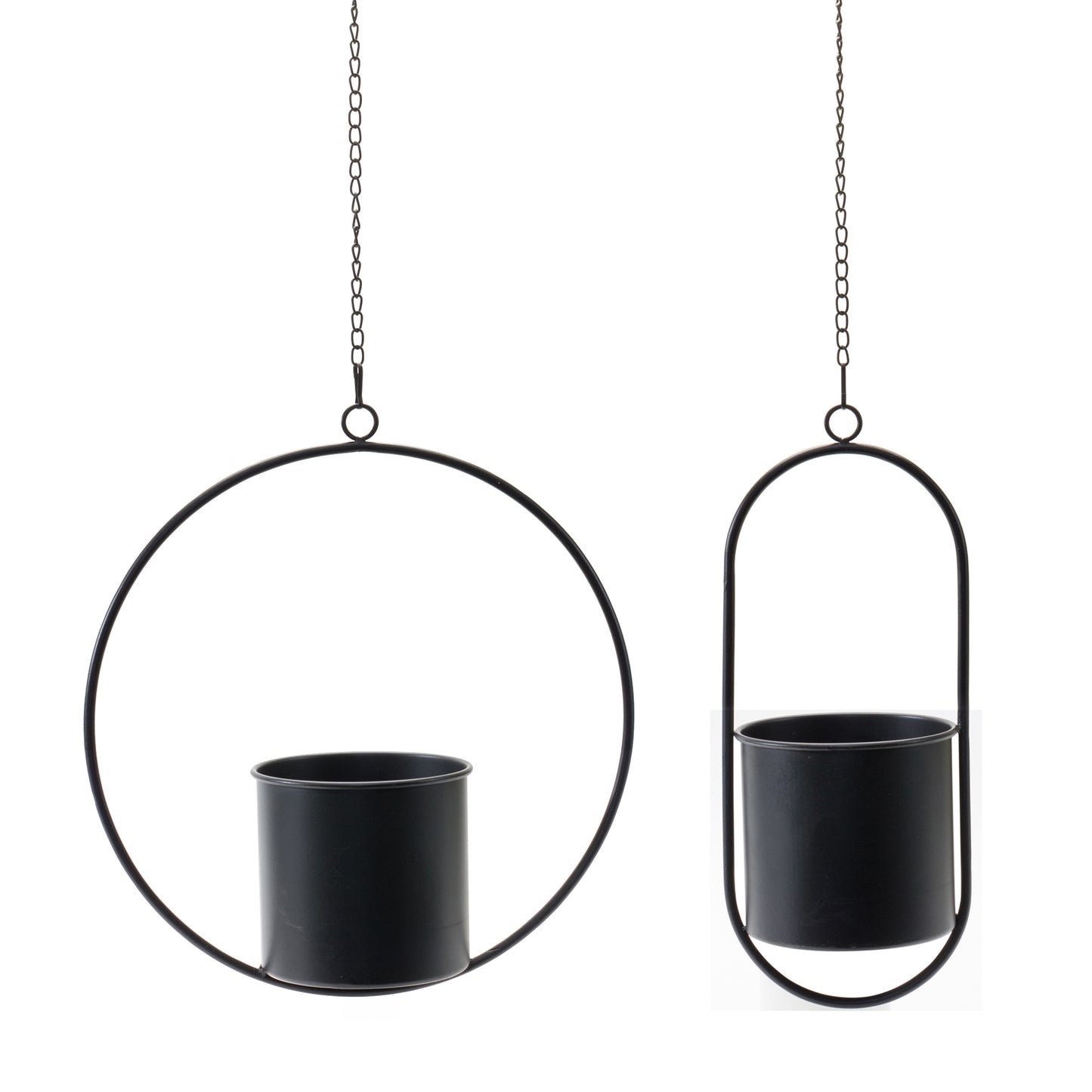 Hanging Pot (2 Asst) 17"H Metal