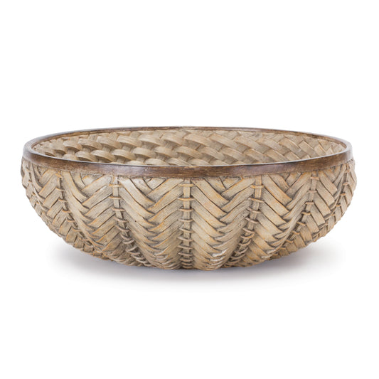 Decorative Wicker Design Bowl (Set of 2)