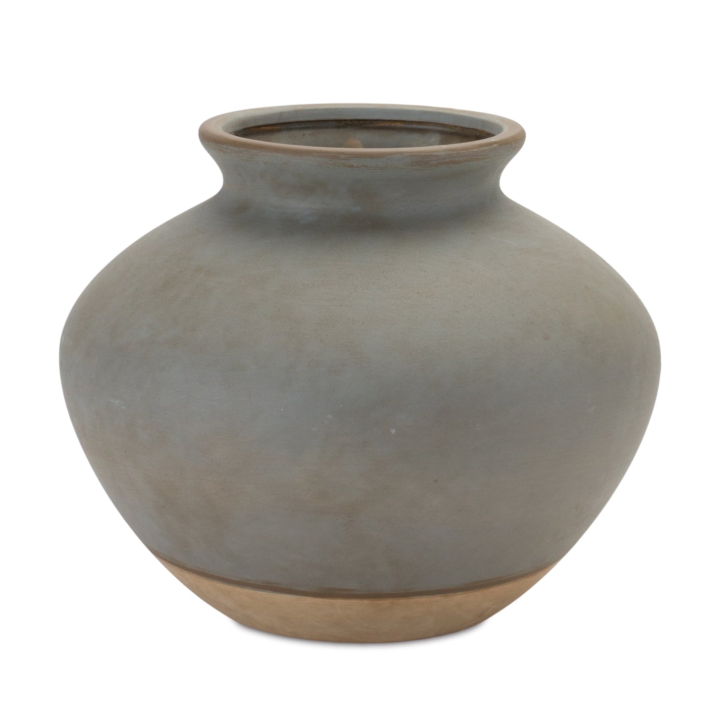 Two Tone Ceramic Vase 9"D