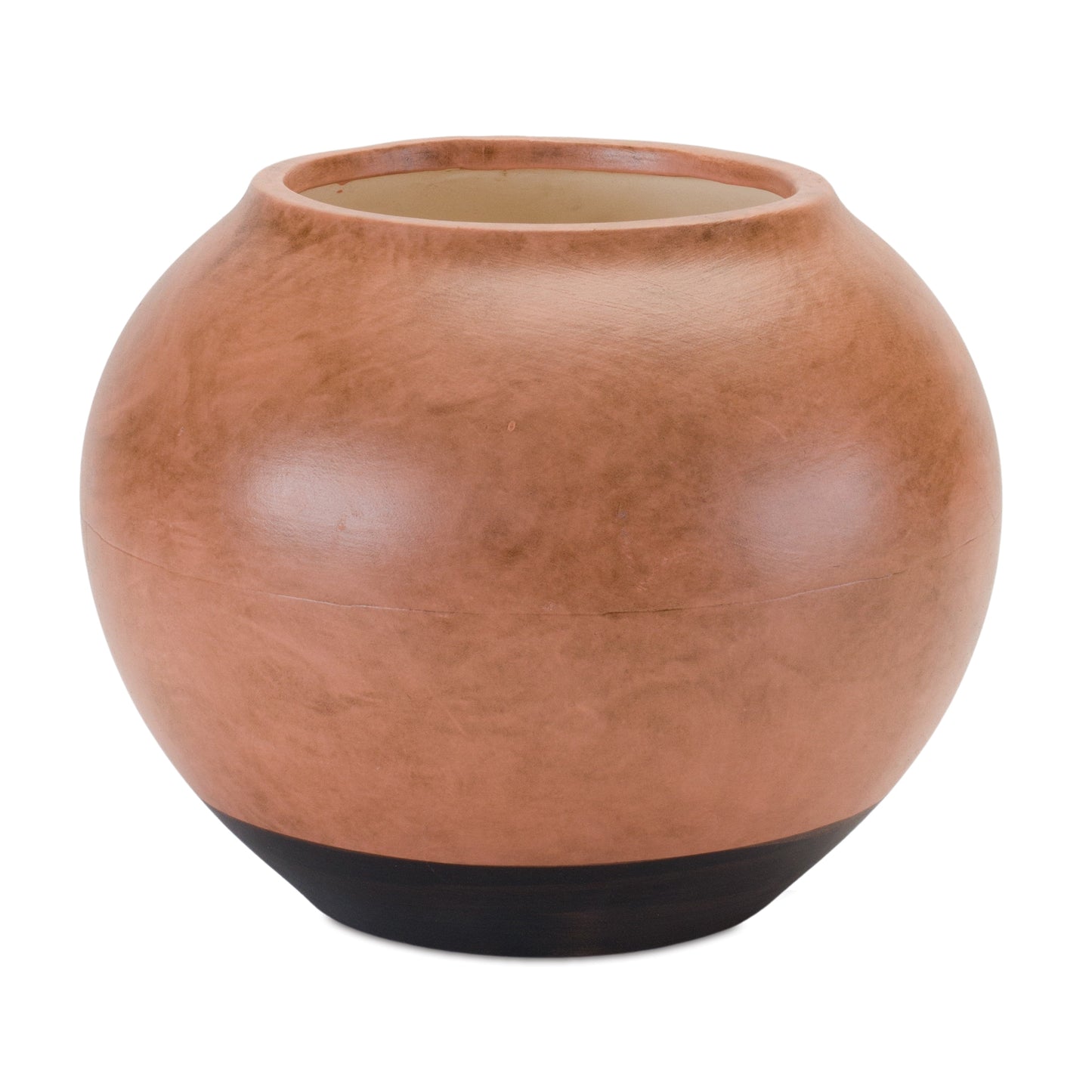 Two Tone Ceramic Vase 8.75"D