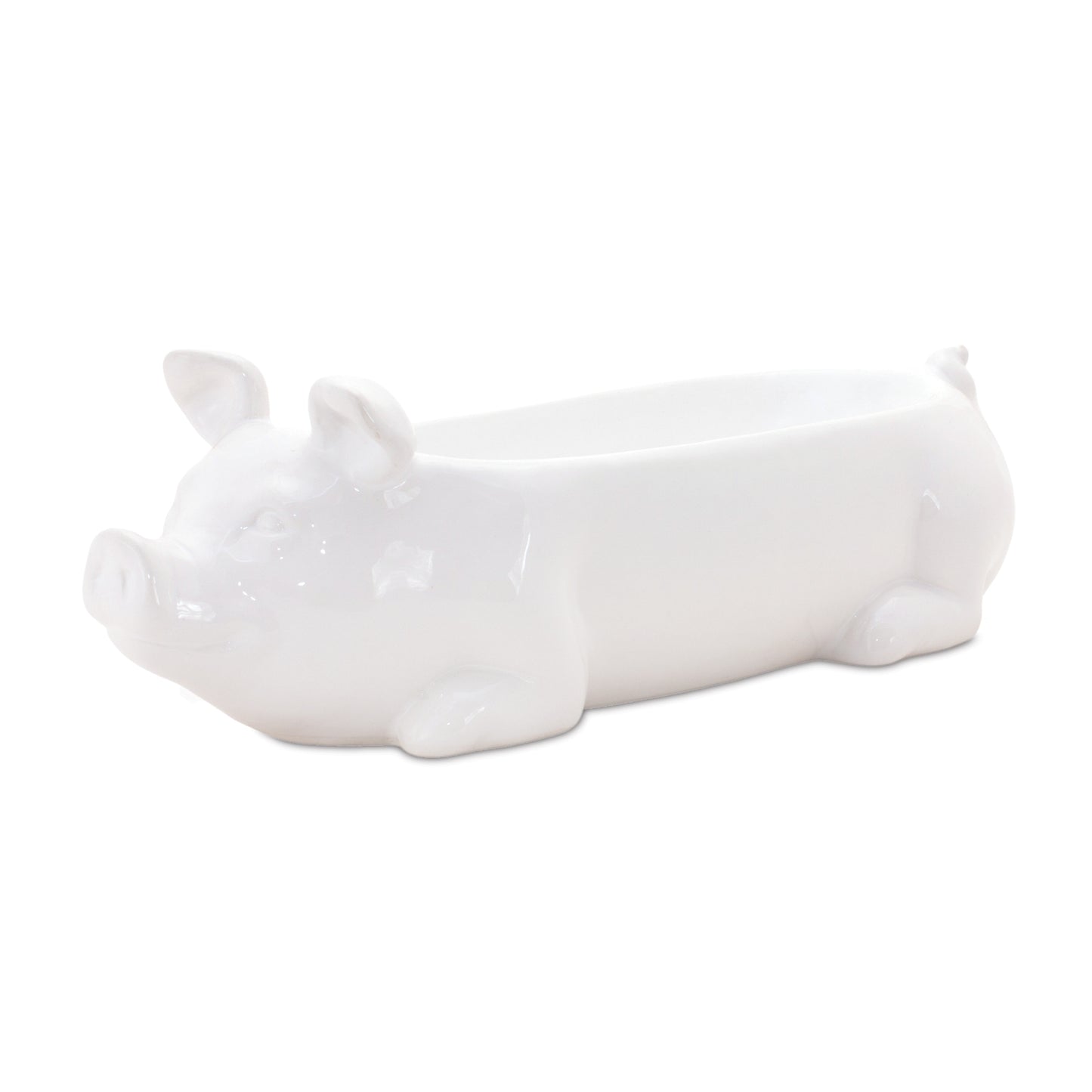 Ceramic Pig Planter 13"L