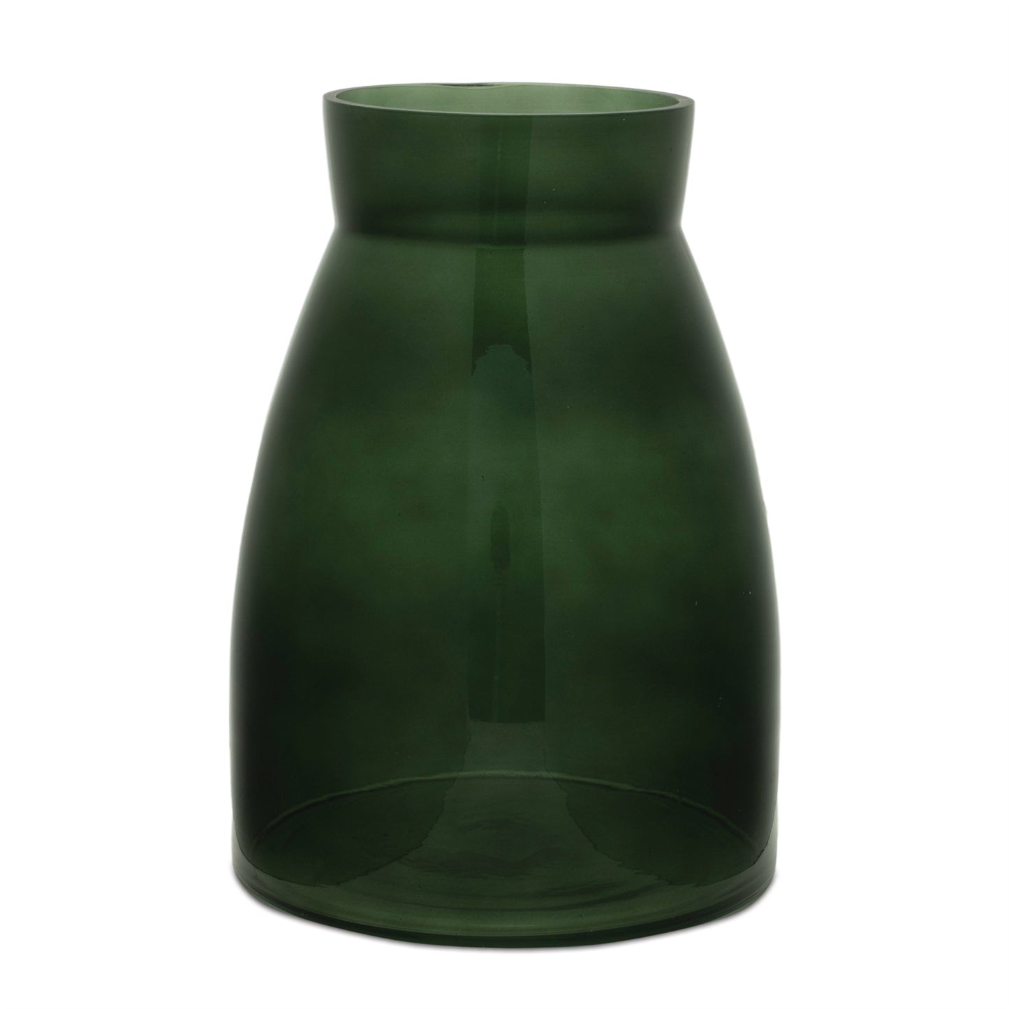 Green Glass Vase (Set of 2)