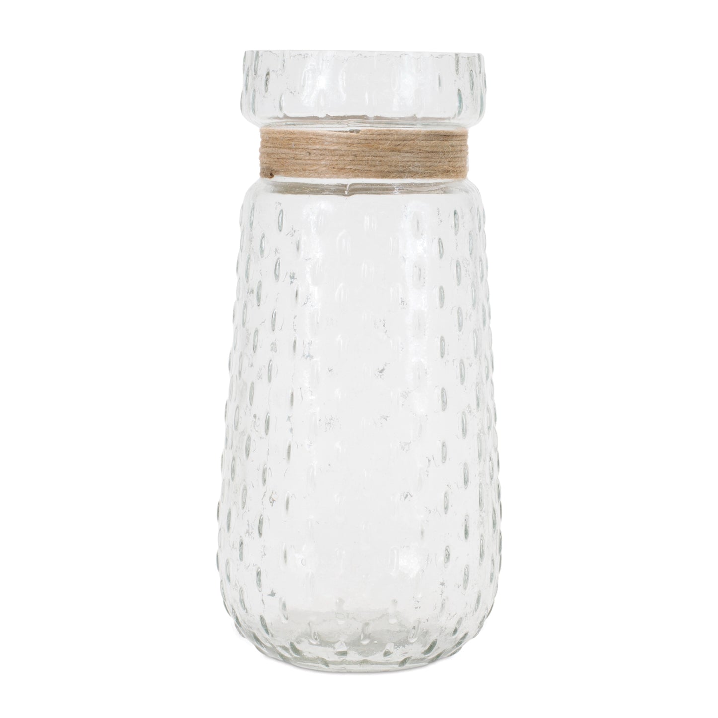Texture Glass Vase with Jute Accent (Set of 2)