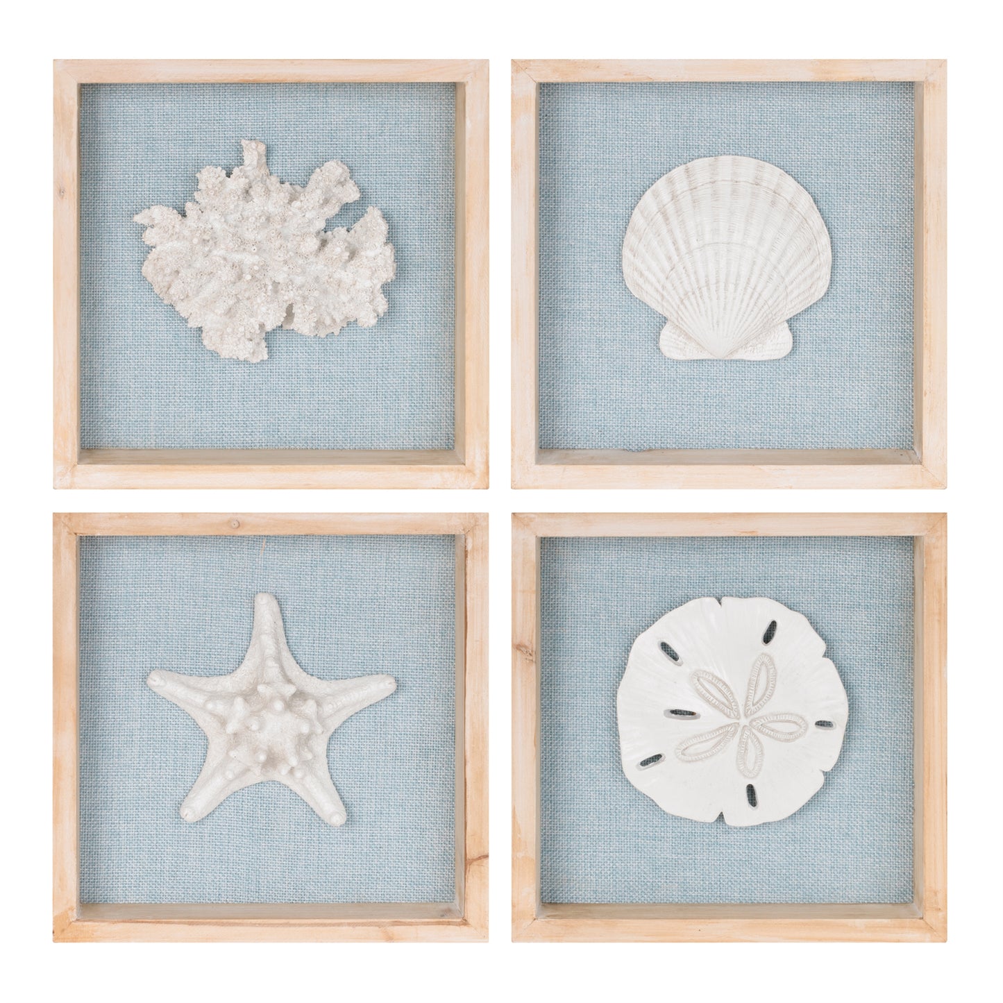Framed Beach Wall Plaque (Set of 4)