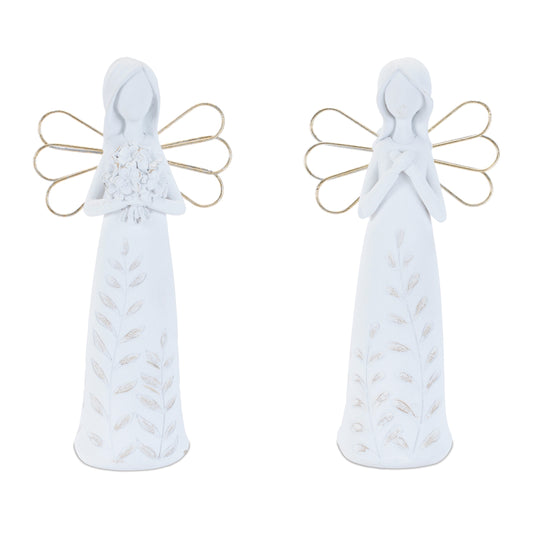 Etched Angel Figurine (Set of 2)